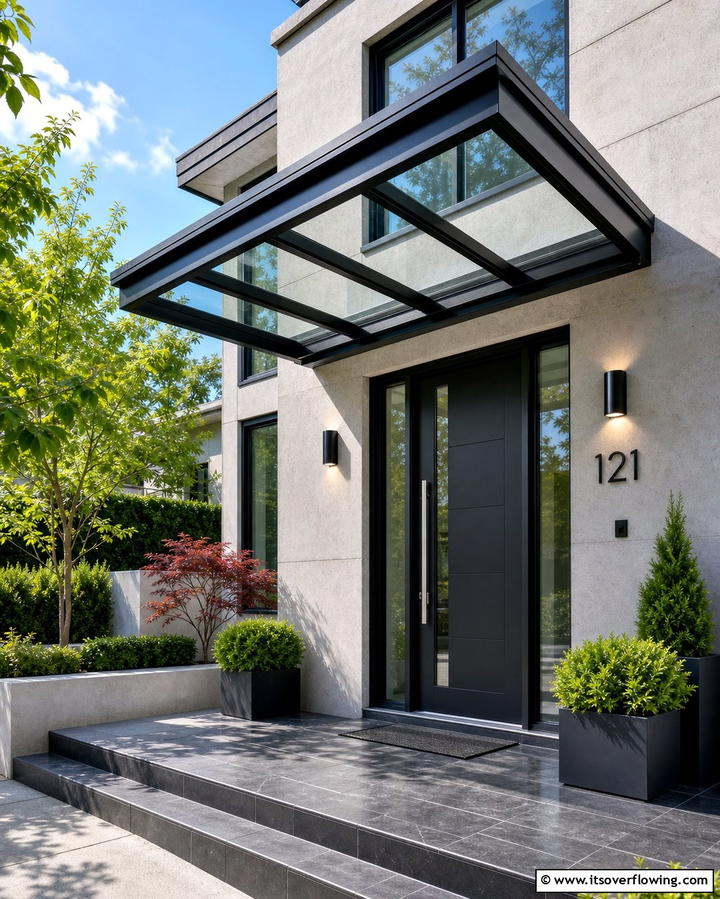 Door Awning - 25 Front Door Decor Ideas to Welcome Guests in Style