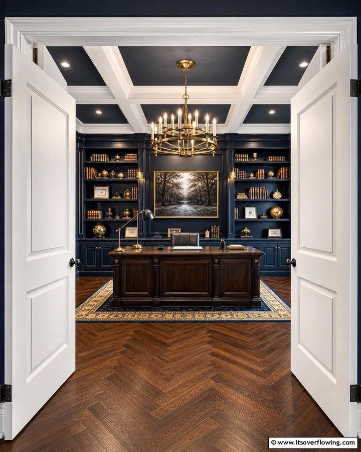 Double Doors for Grandeur - 20 Home Office Door Ideas for Stylish Workspaces