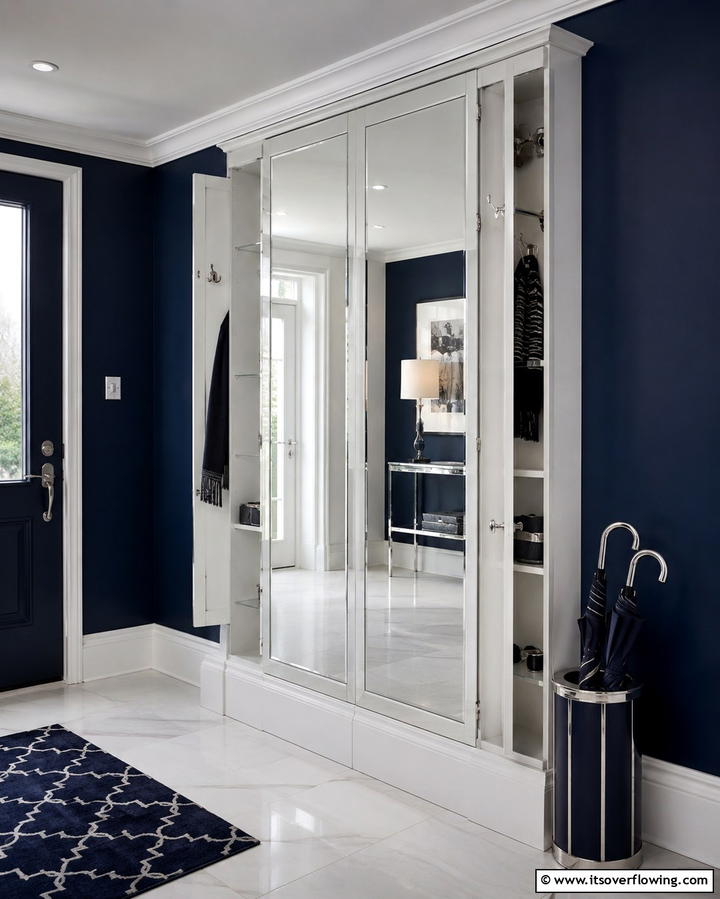 Double Duty Mirrors - 25 Small Mudroom Ideas to Organize Your Entryway