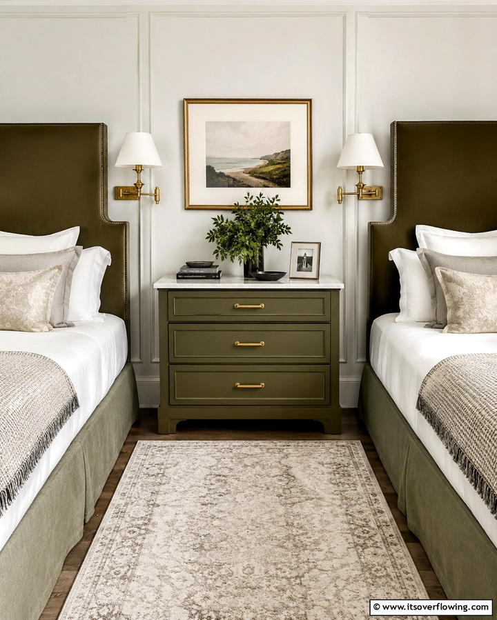 Double Duty Nightstands - 25 Shared Bedroom Ideas for Small Rooms to Maximize Space