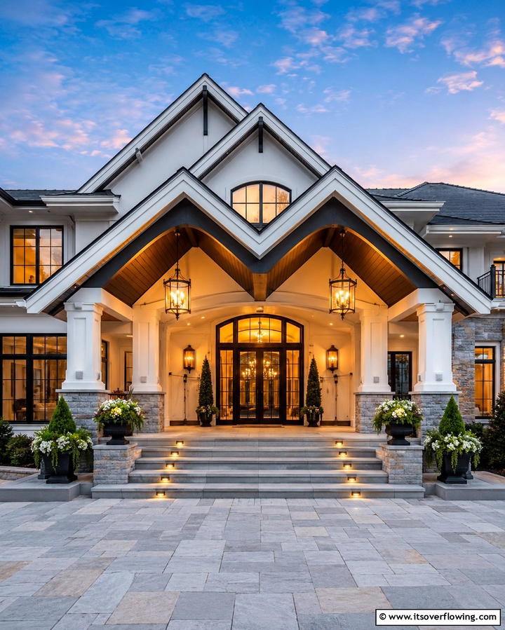 Double Gable Porch Design - 25 Open Gable Porch Ideas for a Welcoming Entrance