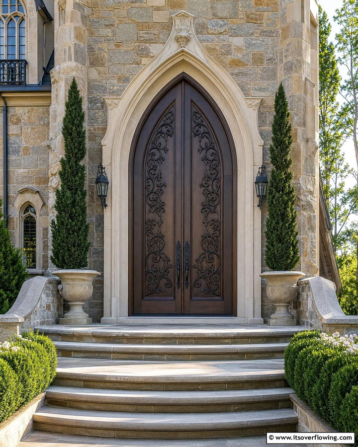 Double Gothic Doors - 20 Gothic Front Door Ideas to Enhance Your Home