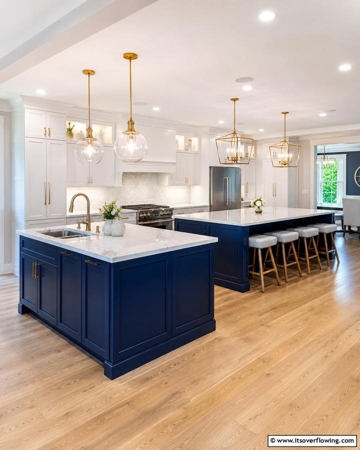 Double Kitchen Islands - 25 Dream Kitchen Ideas for Your Perfect Cooking Space