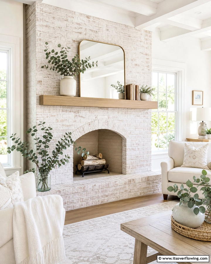 Double Sided Brick Fireplace - 25 Rustic Brick Fireplace Ideas to Warm Up Your Home