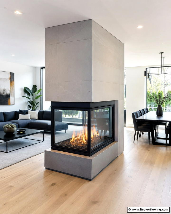 Double Sided Corner Gas Fireplace - 25 Cozy Corner Gas Fireplace Ideas for Your Home