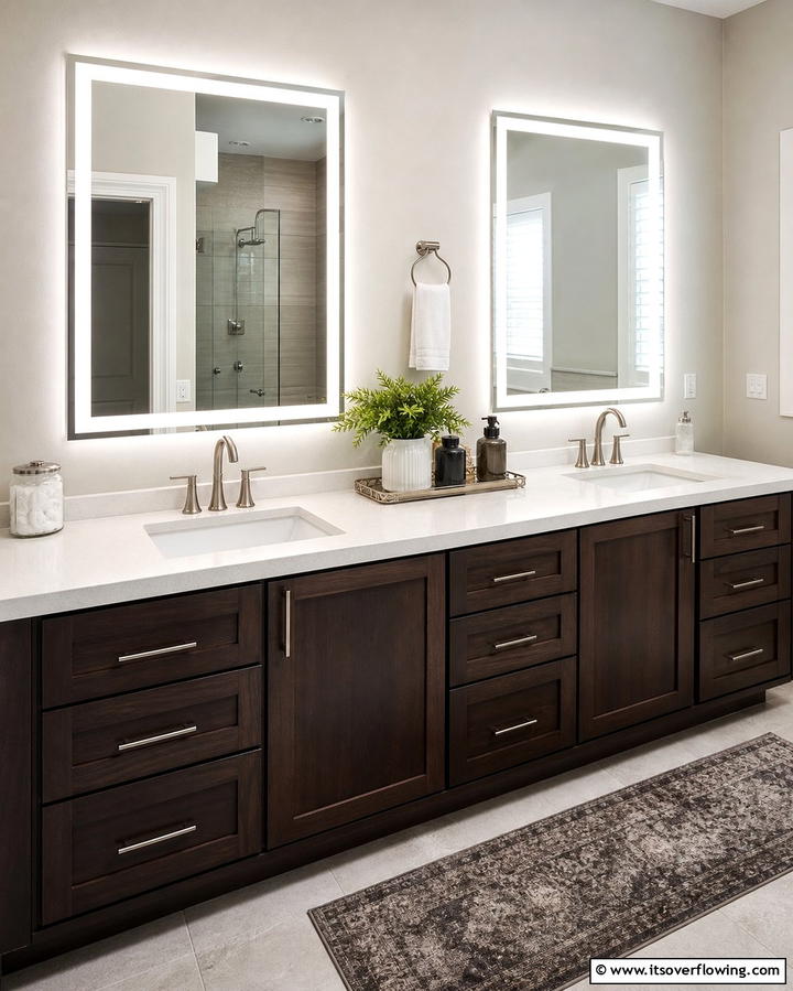 Double Sink Vanity for Shared Spaces - 25 Bathroom Sink Ideas for Style and Functionality