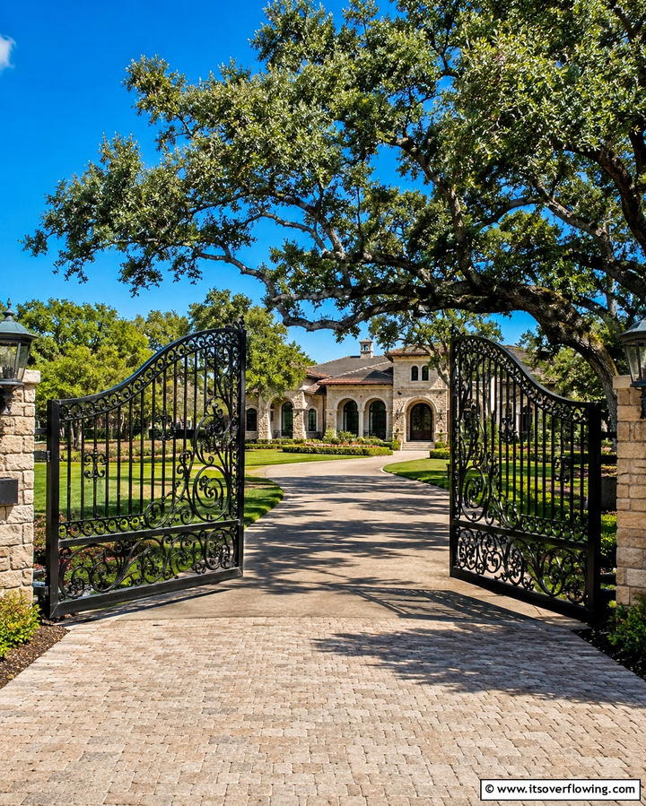 Double Swing Metal Gate - 25 Metal Garden Gate Ideas to Enhance Your Outdoor Space