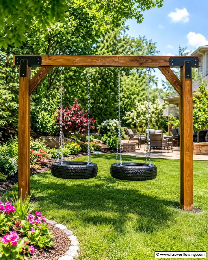 Double Tire Swing - 20 Tire Swing Ideas for Fun Outdoor Spaces