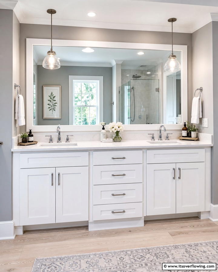 Double Vanity Cabinets for Shared Bathrooms - 25 Bathroom Cabinet Ideas for Organized Spaces