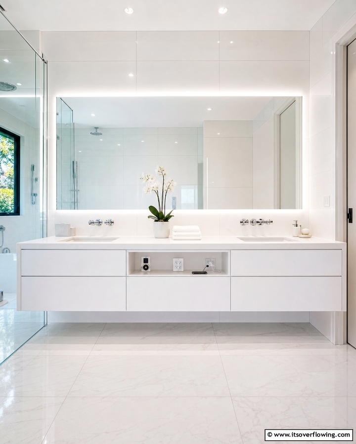 Double Vanity with Hidden Outlets - 25 Double Vanity Bathroom Ideas for a Luxurious Space