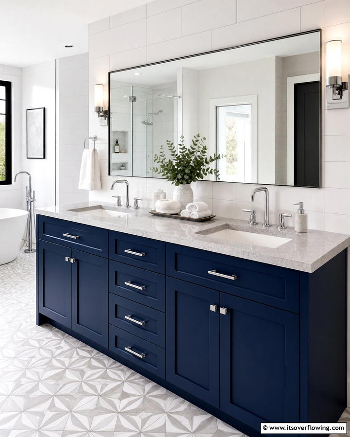 Double Vanity with Quartz Countertops - 25 Double Vanity Bathroom Ideas for a Luxurious Space