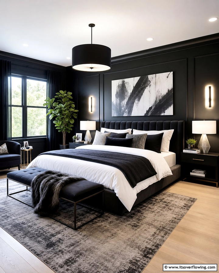 Dramatic Black Bedroom - 21 Bold Black Room Ideas for Dramatic Interior Statements