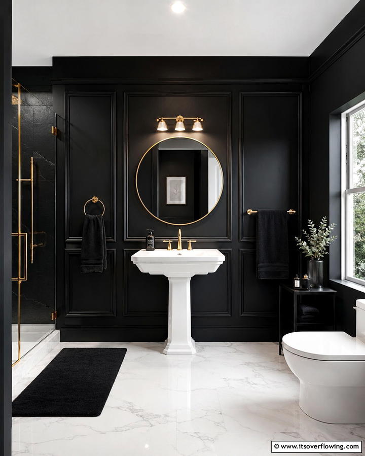 Dramatic Black WallsExact - 25 Gothic Bathroom Ideas for a Dramatic and Stylish Space