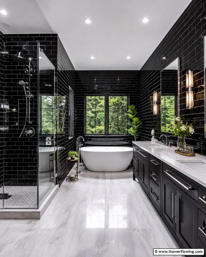 Dramatic Black WallsOne - 25 Gothic Bathroom Ideas for a Dramatic and Stylish Space