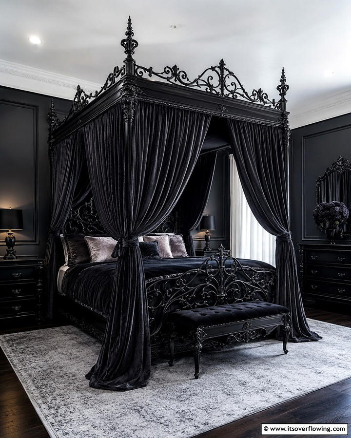 Dramatic Canopy BedsExact - 25 Gothic Bedroom Ideas for a Dark and Romantic Retreat