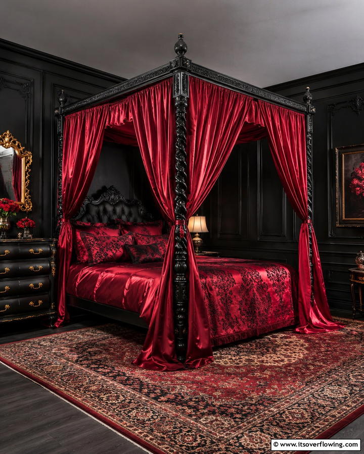 Dramatic Canopy BedsOne - 25 Gothic Bedroom Ideas for a Dark and Romantic Retreat