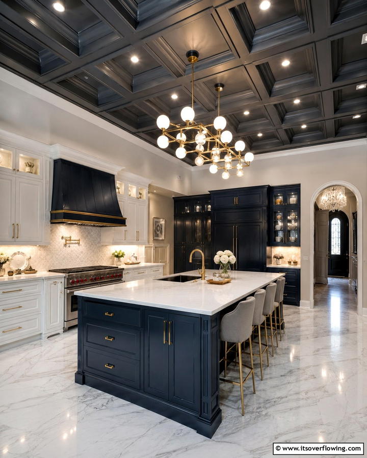 Dramatic Ceiling Treatments - 25 Maximalist Kitchen Decor Ideas for Bold Spaces