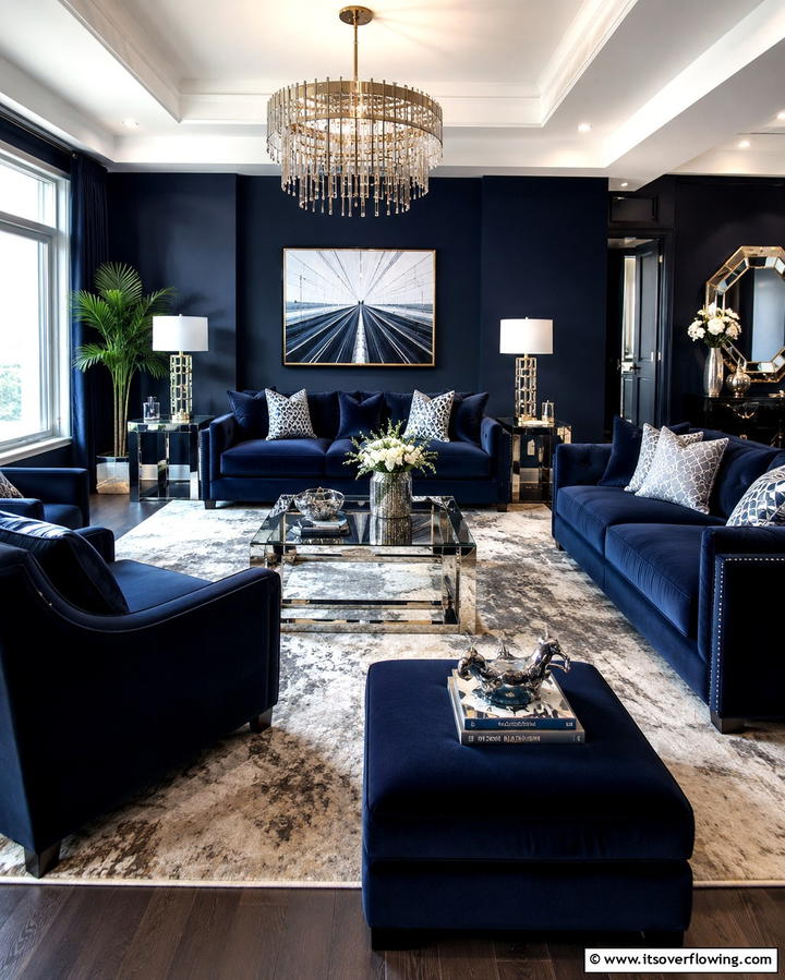Dramatic Dark Tones - 25 Monochromatic Living Room Ideas for a Sleek Look
