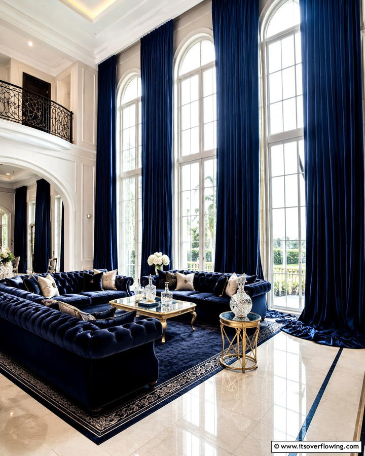 Dramatic Draperies for Elegance - 30 High Ceiling Wall Decor Ideas for Tall Interior Spaces