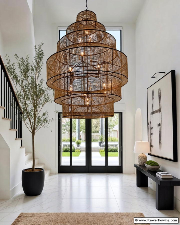 Dramatic Oversized Pendant - 21 Entryway Lighting Ideas to Brighten Your Foyer