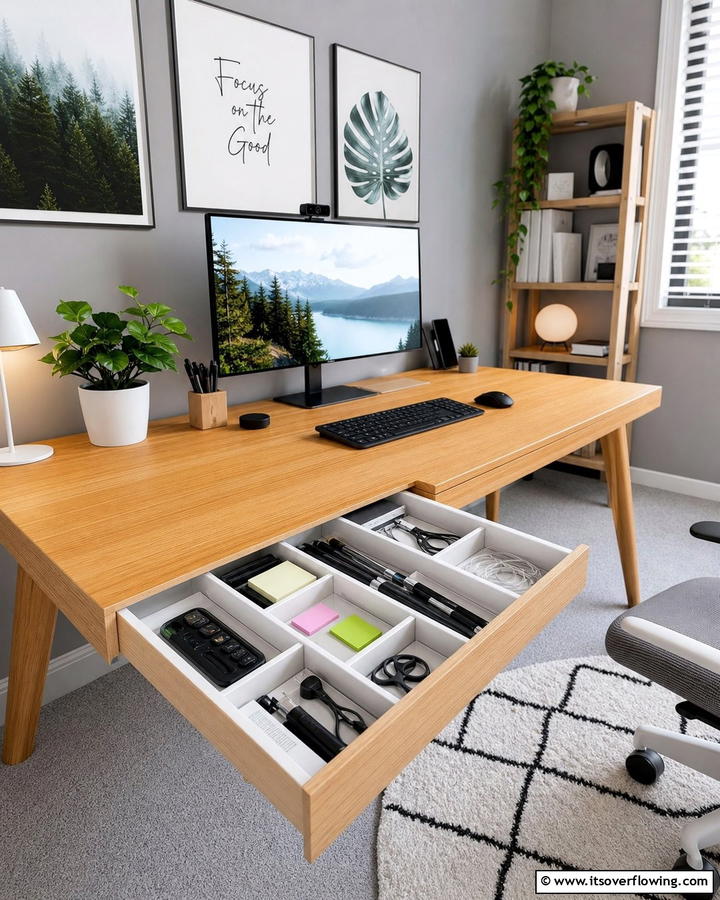 Drawer Dividers for Clutter Free Space - 21 Desk Organization Ideas for Clutter-Free Workspaces