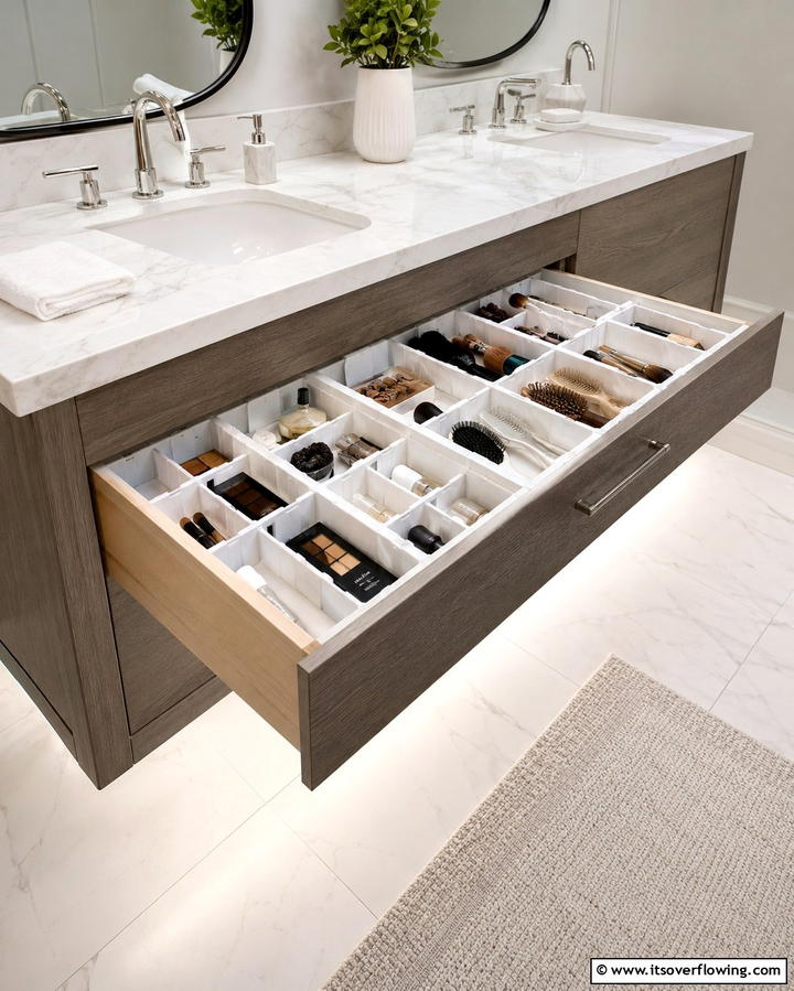 Drawer Dividers for Compartmentalization - 25 Bathroom Drawer Organization Ideas for a Clutter-Free Space