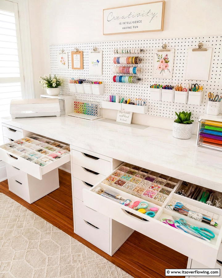 Drawer Dividers for Enhanced Order - 25 Craft Room Organization Ideas for Creative Spaces
