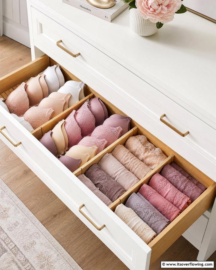 Drawer Dividers for Organized Storage - 20 Bra Storage Ideas- Organize Your Intimates