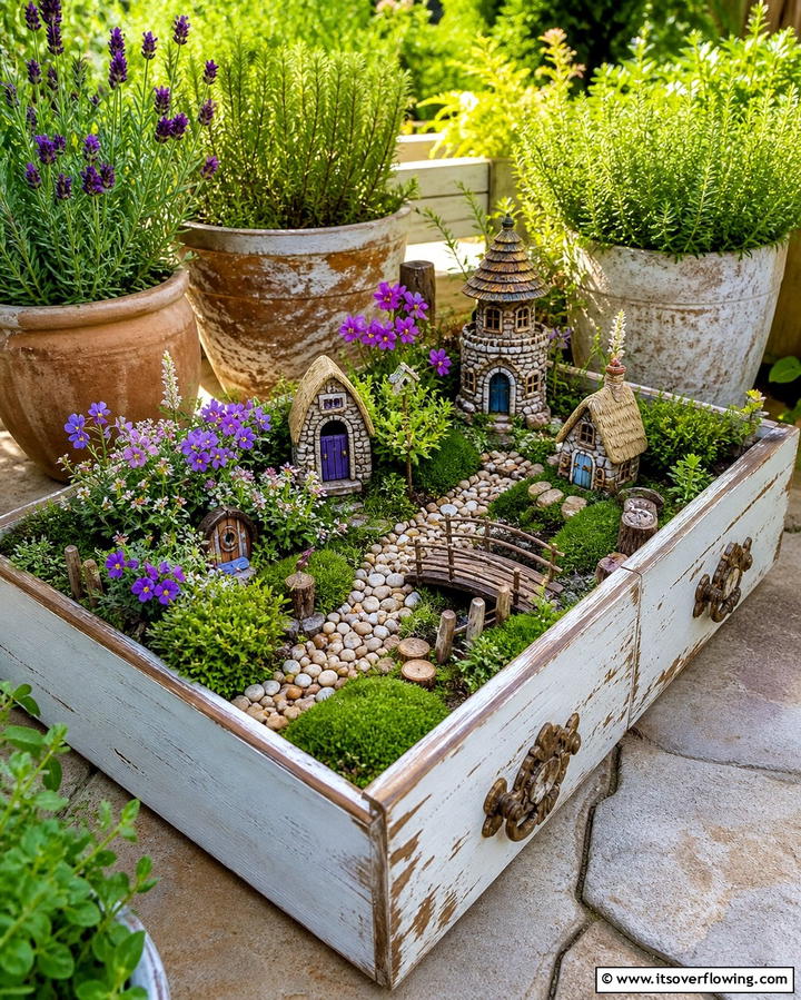 Drawer Fairy Garden - 25 Fairy Garden Container Ideas for a Magical Touch
