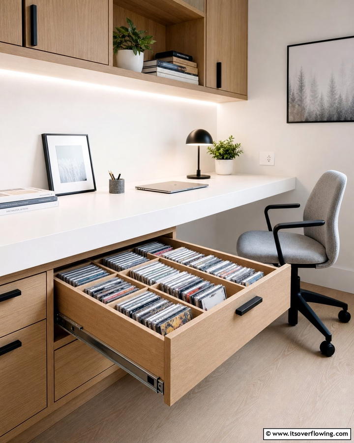 Drawer Inserts for CDs - 20 Creative CD Storage Ideas for Modern Homes