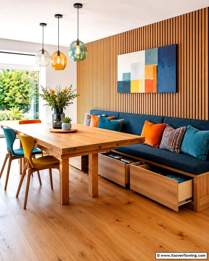 Drawer Integrated Benches - 30 Dining Room Storage Ideas for Clutter-Free Entertaining