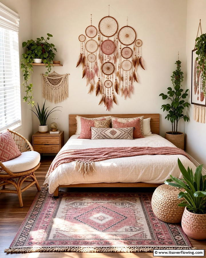 Dreamcatchers for Boho Charm - 20 Cozy Small Boho Bedroom Design Ideas
