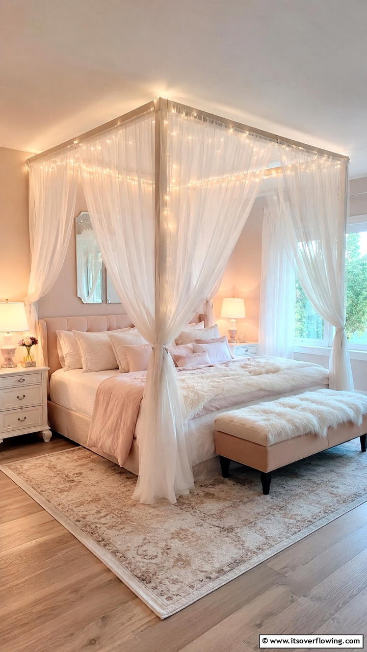 Dreamy Canopy Bed - 30 Bedroom Ideas For Couples- Romantic Retreat Inspiration