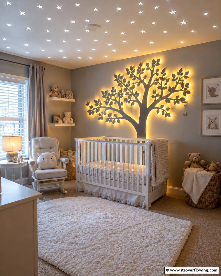 Dreamy Nursery Illumination - 30 Aesthetic Room Ideas With LED Lights for Vibes