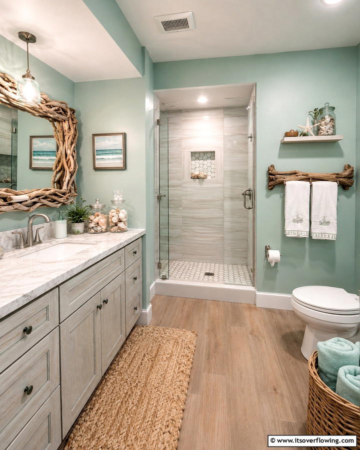 Driftwood Accents - 25 Rustic Bathroom Ideas for a Cozy Feel