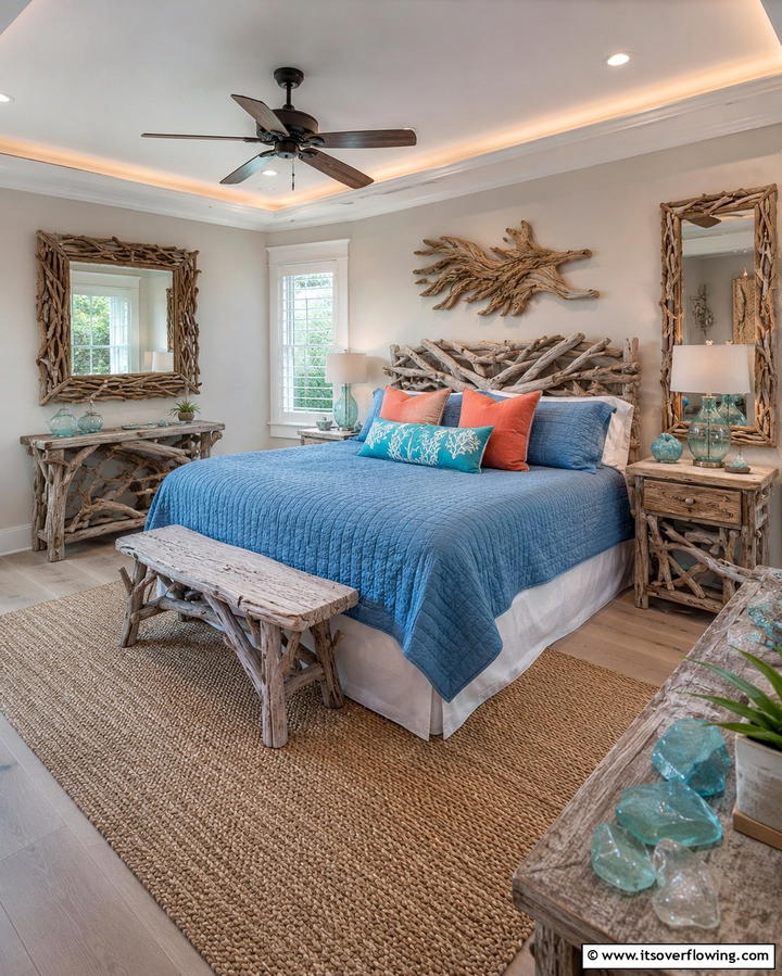Driftwood Decor - 20 Underwater Mermaid Bedroom Ideas for Fantasy