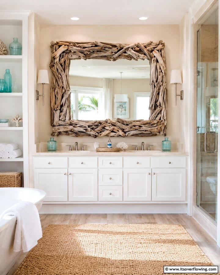 Driftwood Decor - 25 Natural Bathroom Ideas for a Spa-Like Retreat at Home