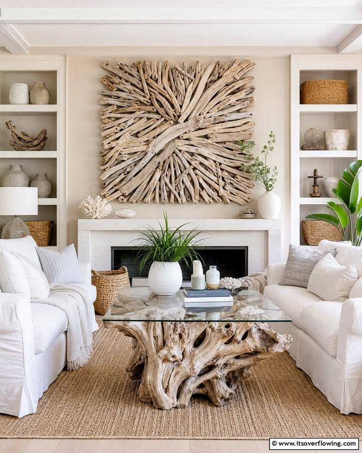 Driftwood Decor Dynamics - 21 Coastal Living Room Ideas with Nautical Accents