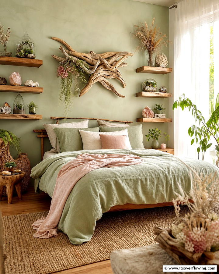 Driftwood and Natural Elements - 25 Fairycore Bedroom Ideas for a Whimsical Escape