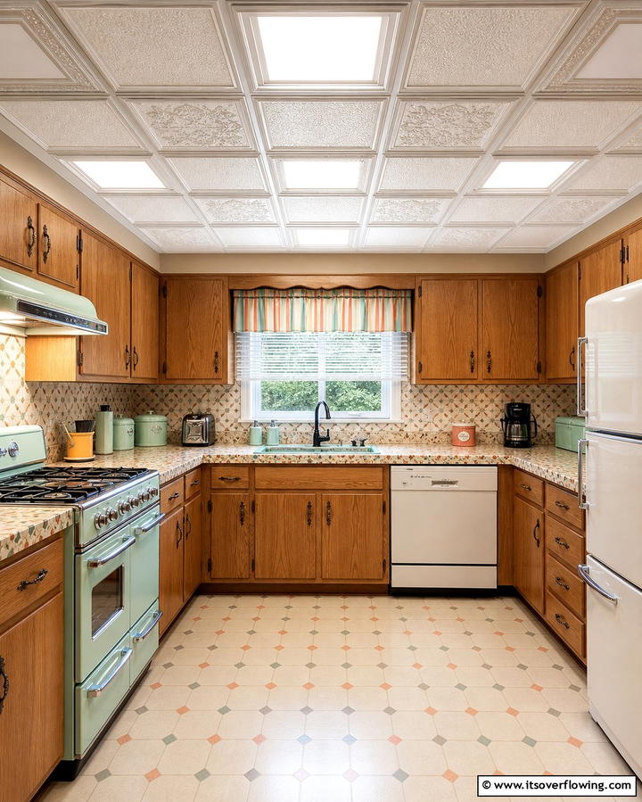 Drop Ceiling Panels - 25 1980s Kitchen Ideas for a Retro Revival