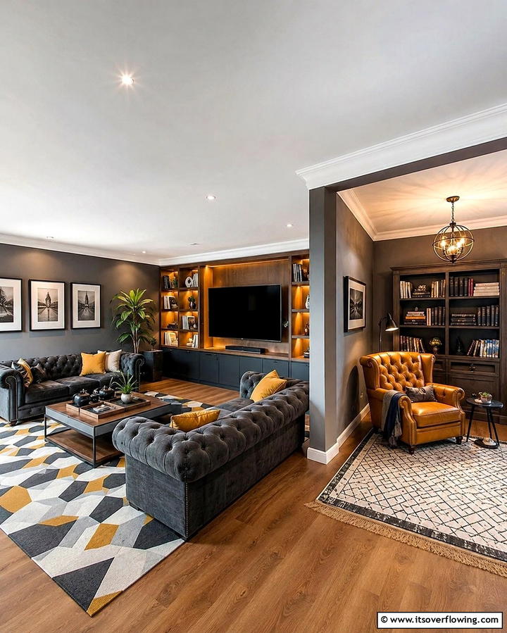 Dual Area Layout for Large Living Rooms - 25 Living Room Layout Ideas for Maximum Comfort