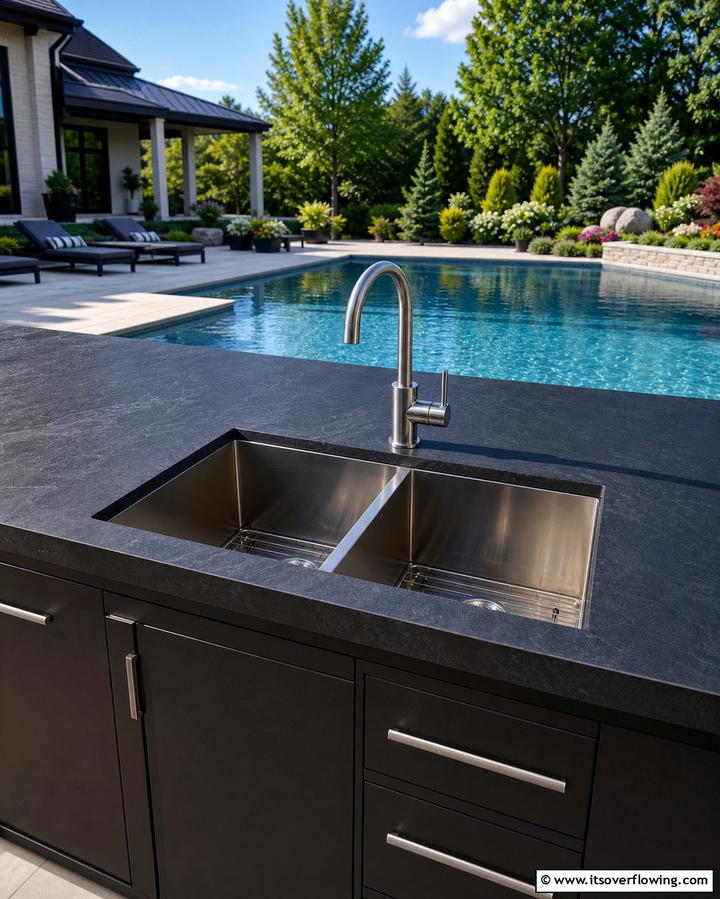 Dual Basin Outdoor Sink - 25 Outdoor Sink Ideas for Functional Outdoor Spaces