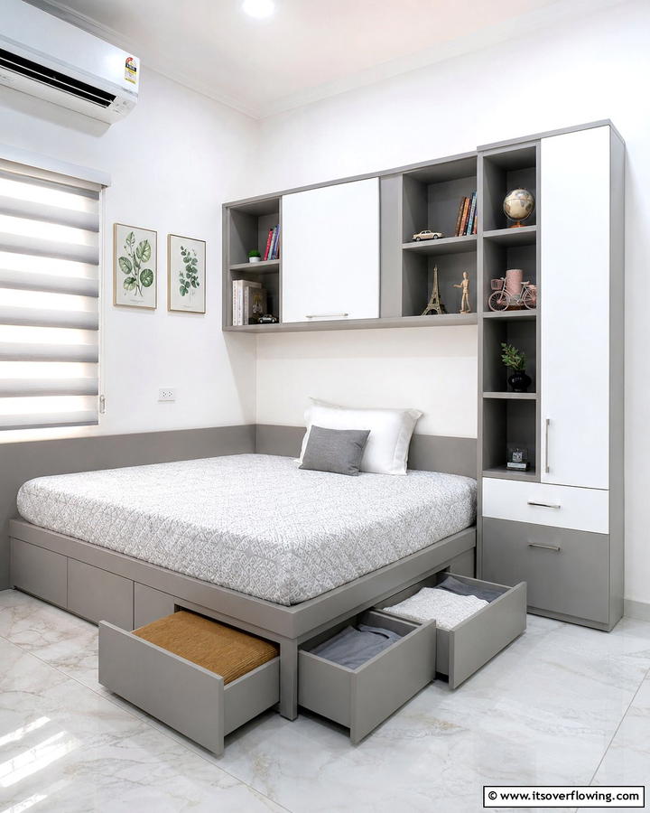 Dual Function Corner Bed with Storage - 20 Creative Corner Bed Ideas for Small Spaces