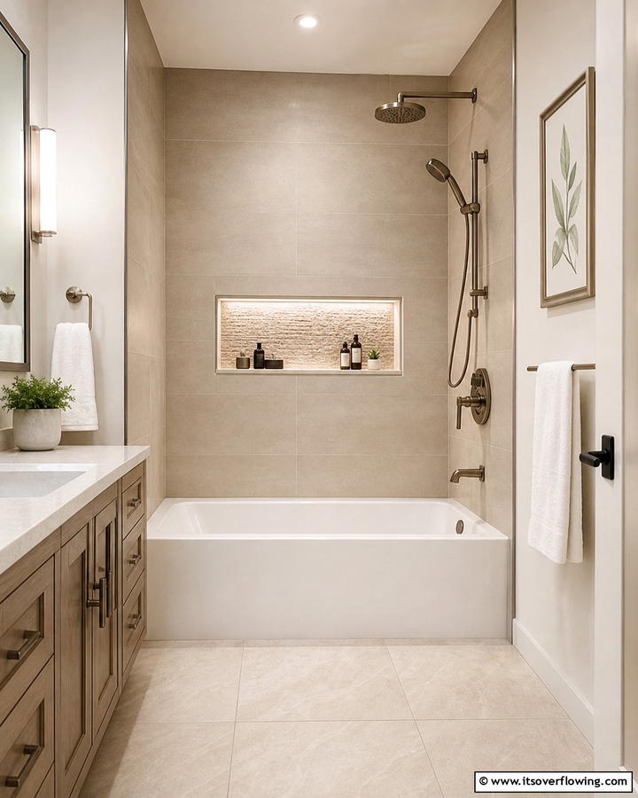 Dual Functionality Design - 30 Tub-Shower Combo Ideas for Space-Efficient Bathrooms