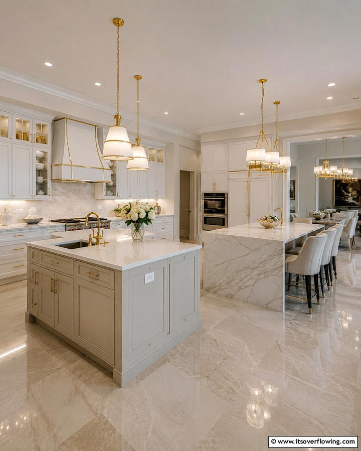 Dual Island Layout with Seating - 25 Kitchen Island Ideas With Seating for Functionality