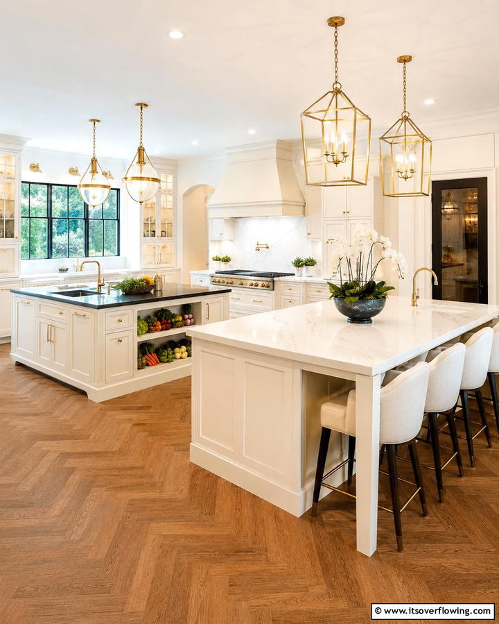 Dual Kitchen Islands - 25 Dream Kitchen Ideas for Your Perfect Cooking Space