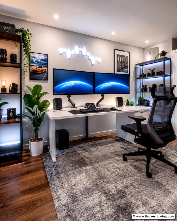 Dual Monitor Setup - 25 Inspiring Content Creator Room Ideas for Productivity