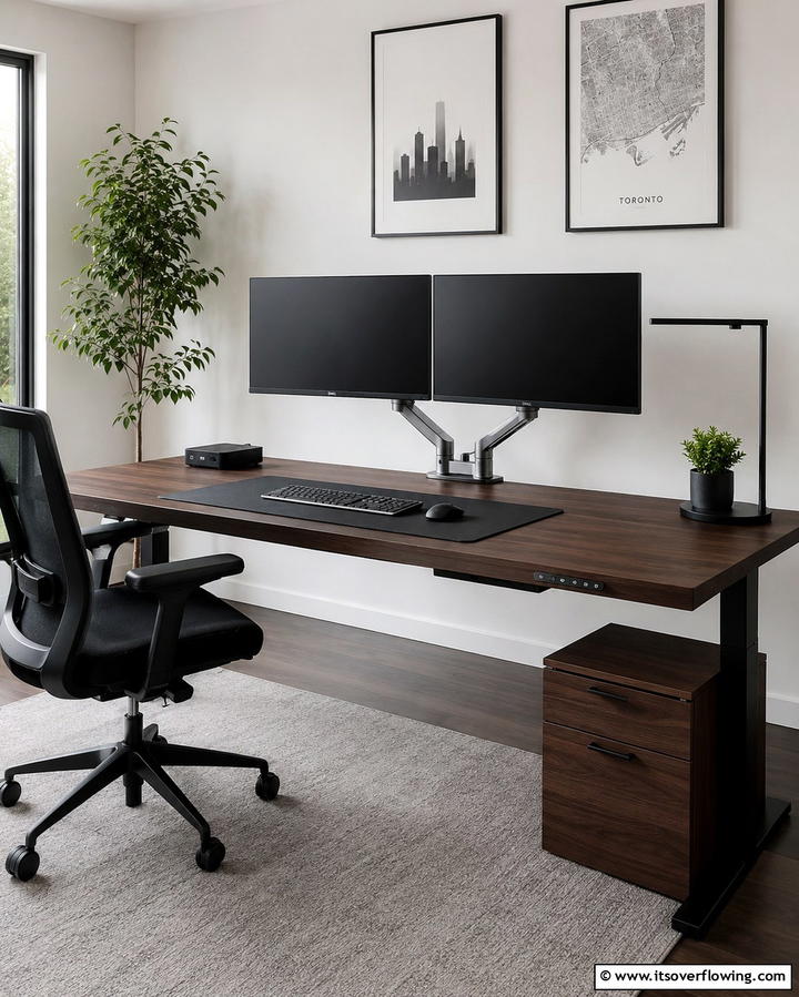 Dual Monitor Solutions - 30 Affordable Budget Home Office Ideas for Productive Workspaces