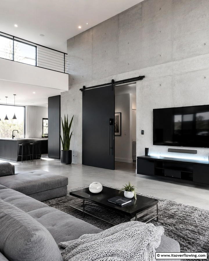 Dual Panel Sliding Barn Door - 30 Stylish Barn Door Ideas for Modern Home Organization