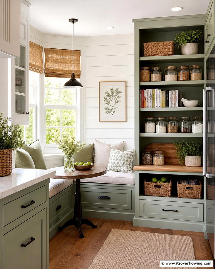 Dual Purpose Pantry Nook - 21 Larder Cupboard & Pantry Ideas for Organized Kitchens